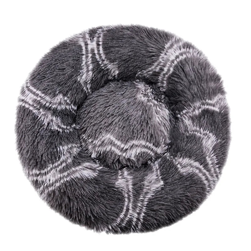 Cama Redonda de Felpa para Mascotas - Perros y Gatos