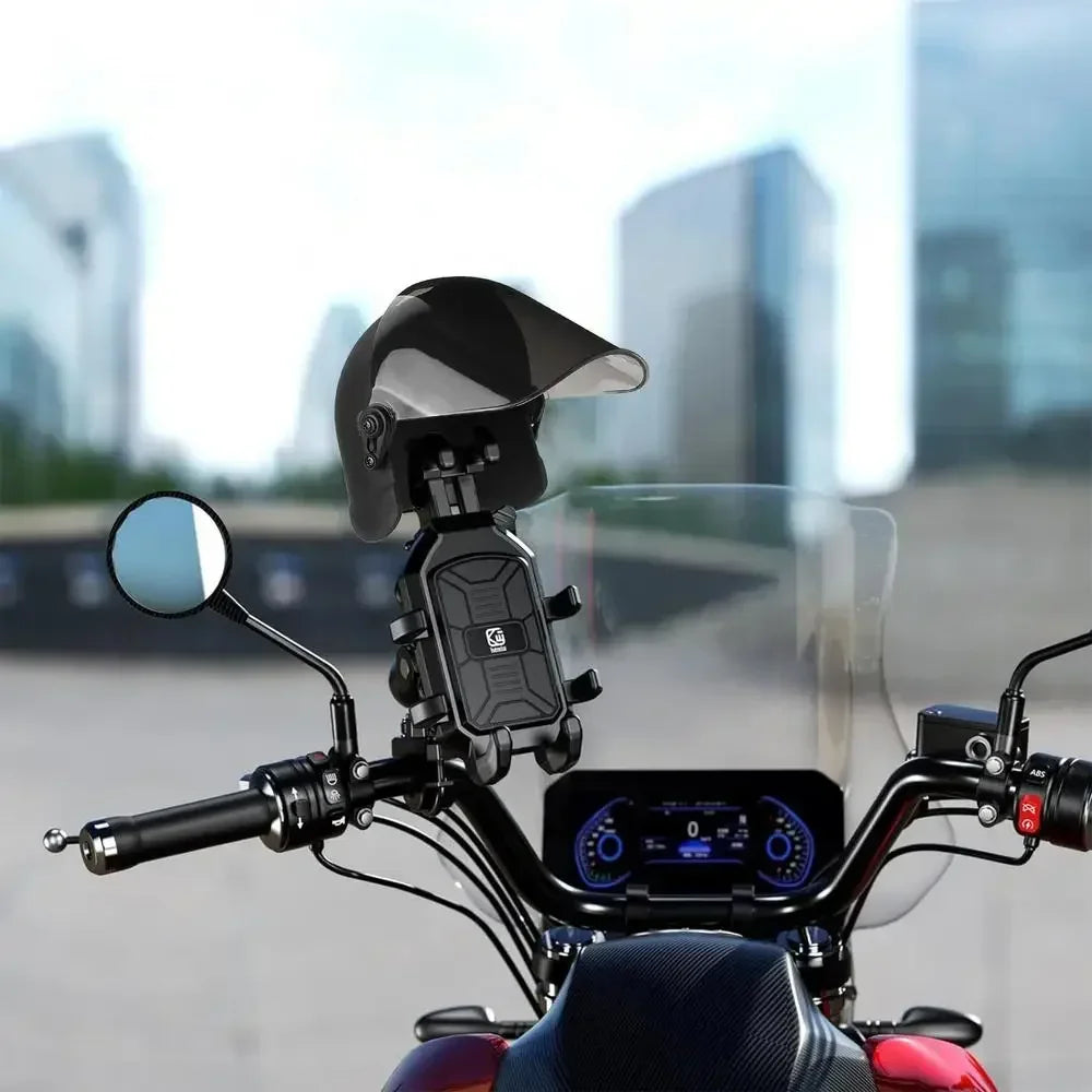 Soporte para Teléfono de Motocicleta, Parasol para Casco, Protector Solar Impermeable para Teléfono Móvil, Parasol para Casco de Moto