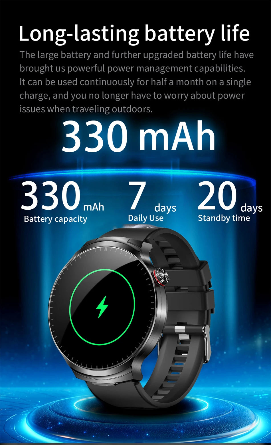 Smartwatch LIGE TWS 2 en 1 con auriculares Bluetooth y monitor cardíaco