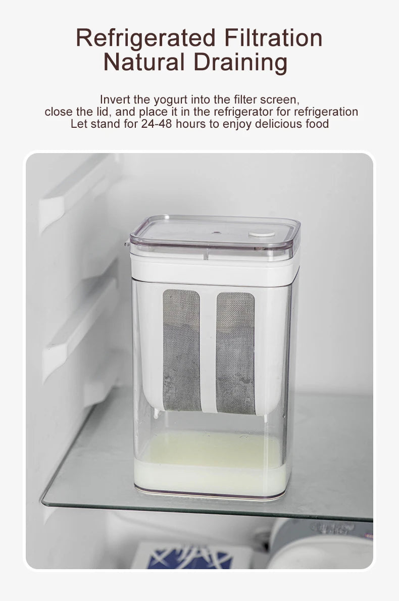 Filtro de yogur colador de alimentos máquina de yogur griego pantalla de filtro extracción en frío herramientas de separación de suero separador de humedad de queso