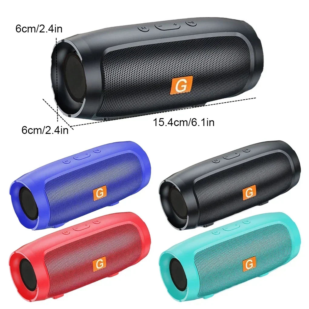 Altavoces Bluetooth J007 con subwoofer, altavoz envolvente estéreo para exteriores, resistente al agua, caja de sonido inalámbrica, compatible con Radio FM, tarjeta TF