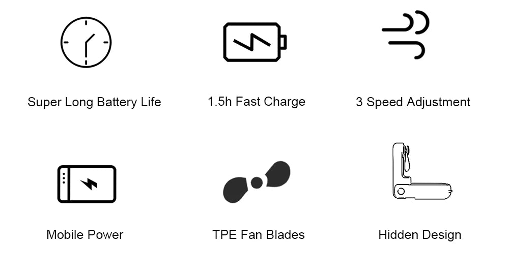 Mini Ventilador Portátil Plegable con Banco de Energía