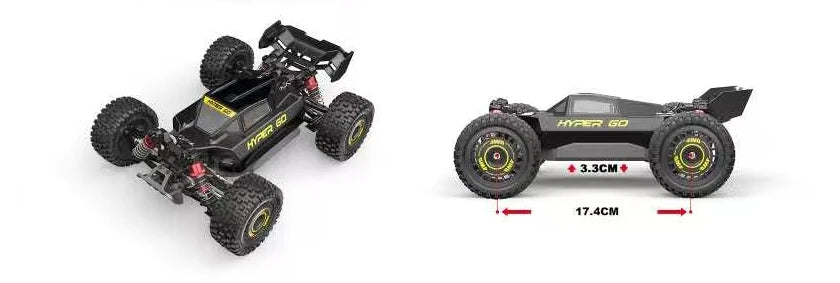 Coche RC 1/16 4WD sin Escobillas, 60 KM/H, Control Remoto 2.4G