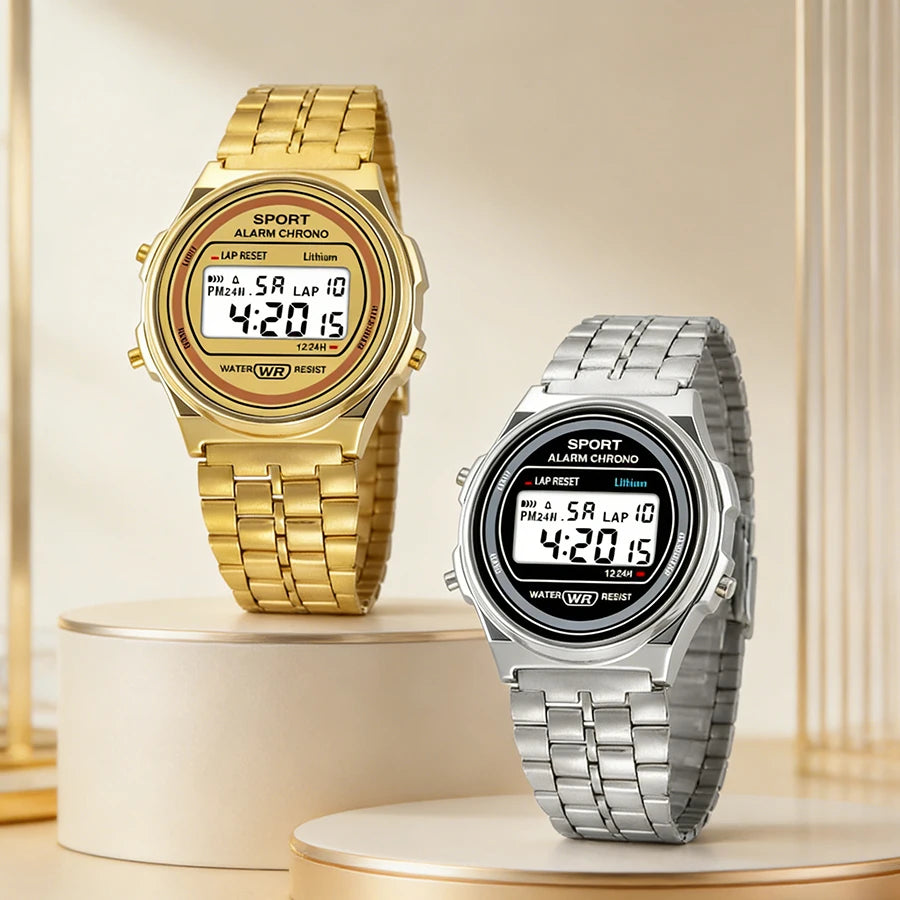 Reloj de Mujer Retro Pantalla LED Digital Deportivo