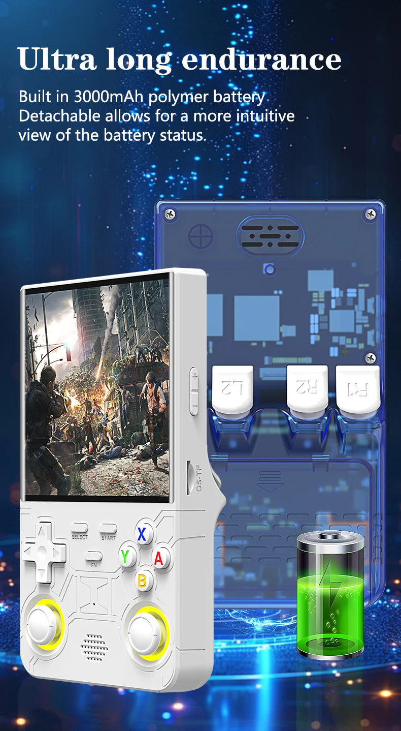 Consola de Videojuegos Retro R36 Ultra, Sistema Linux, Pantalla IPS de 4.0 Pulgadas