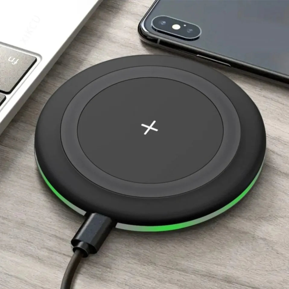 Mini Cargador Inalámbrico Magnético de 15W para Magsafe iPhone 17 16 15 14 13 12 Pro Max Samsung, Base de Carga Rápida con LED e Imán para Teléfono