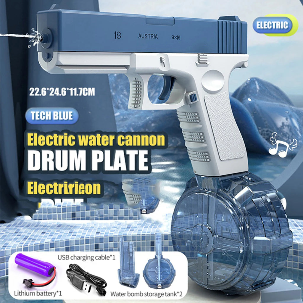 Pistola de Agua Eléctrica, Juguetes de Agua con Chorro, Pistolas de Agua Automáticas de Alta Presión para Niños, Juguetes de Agua Recargables