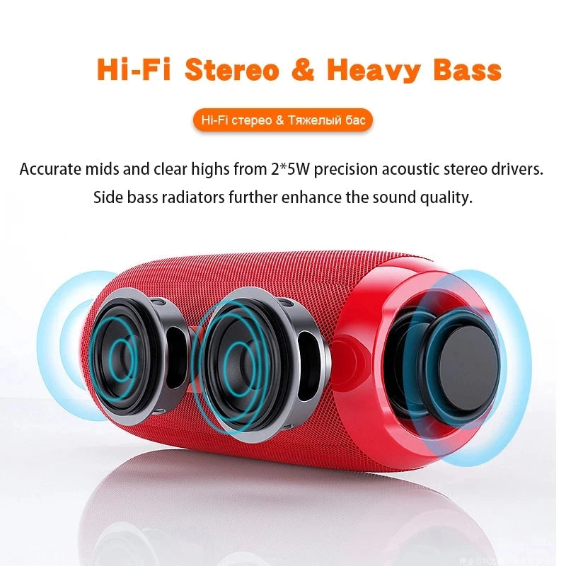 Altavoz inalámbrico portátil Caixa De Som Bluetooth caja De sonido De música Bluetooth para Subwoofer Radio FM Bocina acústica manos libres Hifi