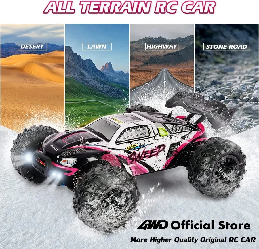 Coche Todoterreno RC 4WD sin Escobillas, Alta Velocidad 50-80 KM/H