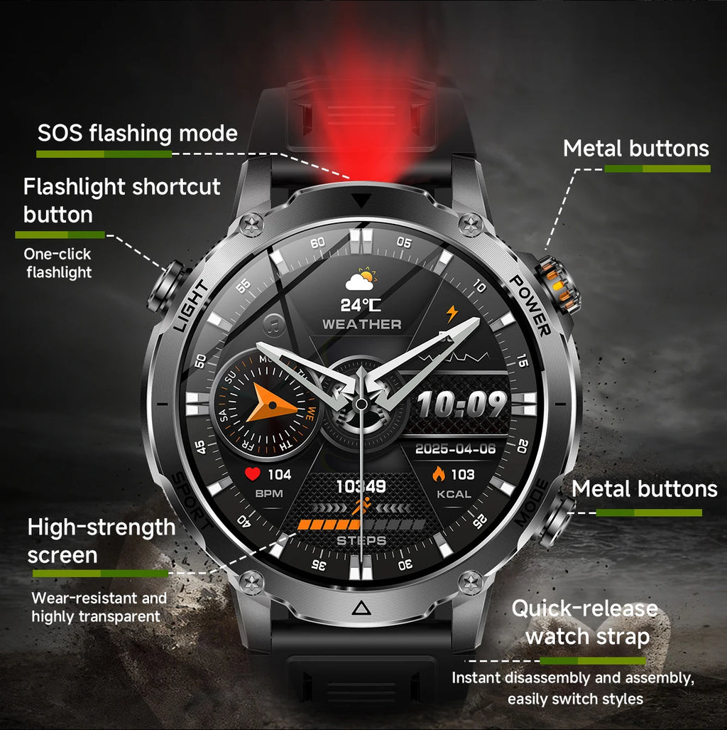 LIGE TANK Ultra Reloj Inteligente Militar 10ATM