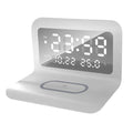 Cargador Inalámbrico 3 en 1 de Escritorio, Reloj Electrónico, Cargador Multifuncional con Función de Reloj para Teléfono Celular