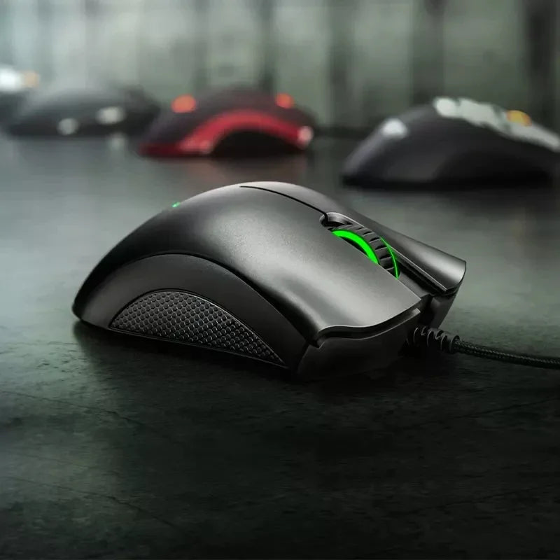 Razer DeathAdder Essential Ratón para juegos con cable / Ratones con cable 6400DPI 5 botones independientes para computadora portátil y PC Gamer