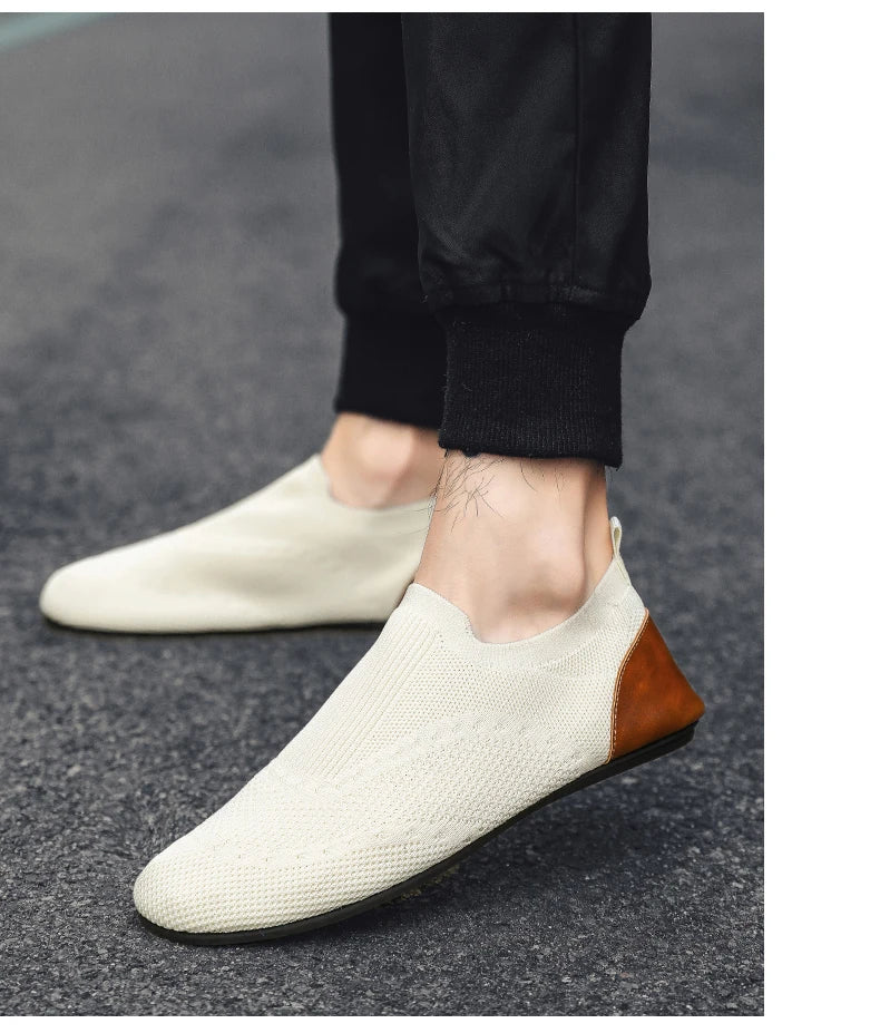 Mocasines YRZL, mocasines suaves para conducir, zapatos planos de alta calidad para caminar para hombre, mocasines informales de malla transpirable, zapatos sin cordones para hombre
