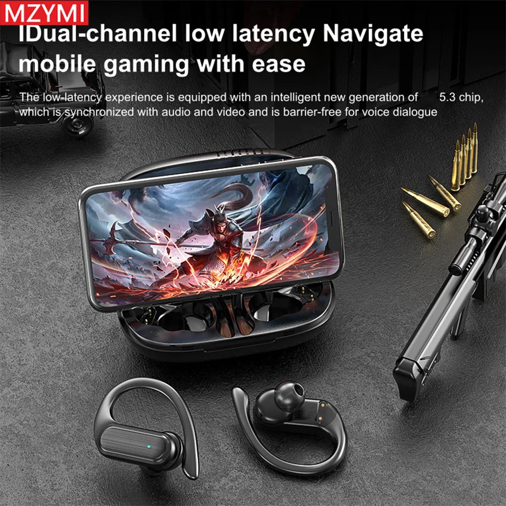 MZYMI Auriculares Bluetooth 5.3 Pantalla Digital