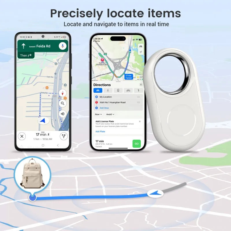 Localizador de Mascotas de Doble Sistema Antipérdida Compatible con Android IOS, Dispositivo Inteligente de Localización Portátil con Etiqueta de Posicionamiento