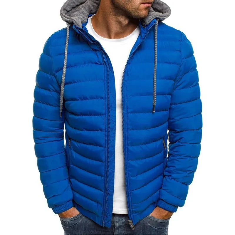 Chaqueta de invierno para hombre con capucha y gorro desmontable