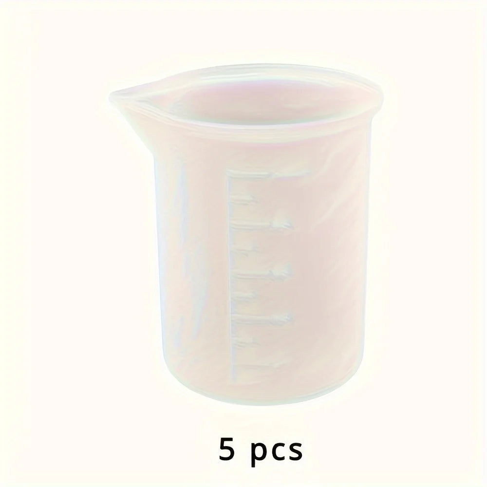 Tazas medidoras de silicona para manualidades de resina