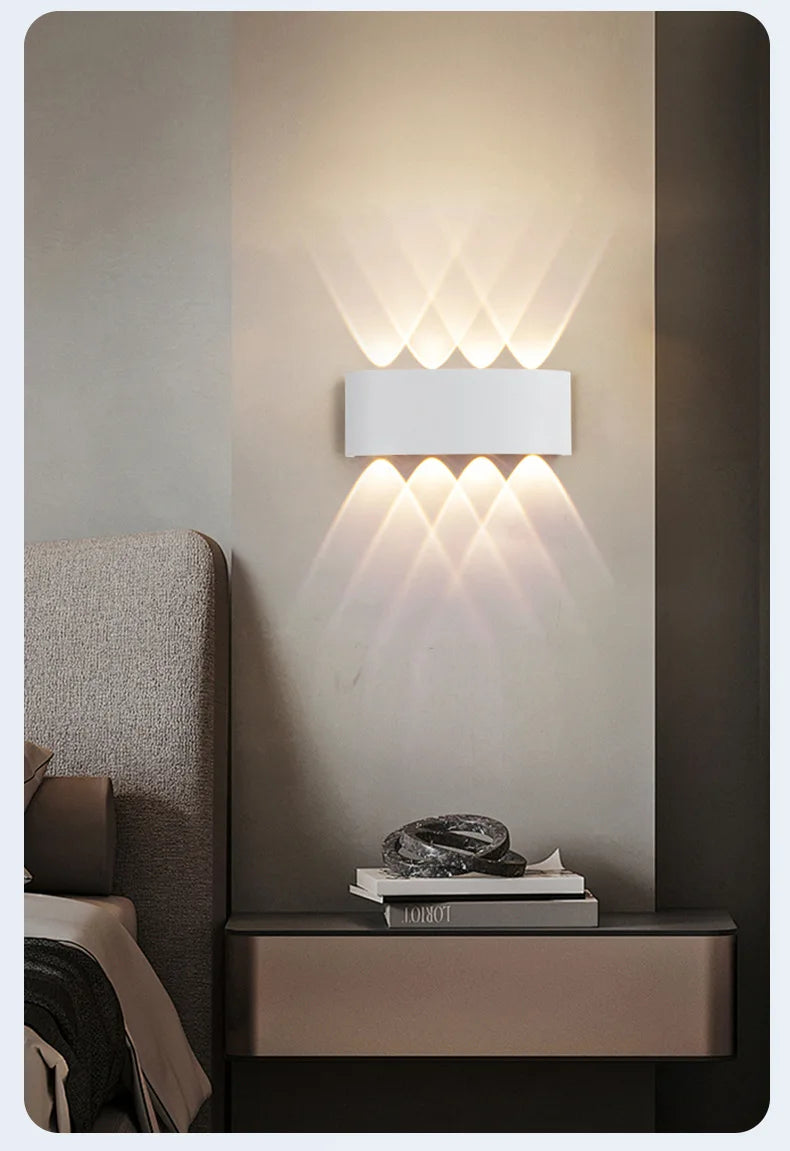 Lámpara de Pared LED Exterior IP65 Impermeable Moderna para Hogar