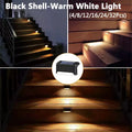 32/24/16/12/8/4 Uds luces solares para cubierta luces LED impermeables para exteriores para valla lámpara de paso de jardín para Patio escaleras barandilla camino paso