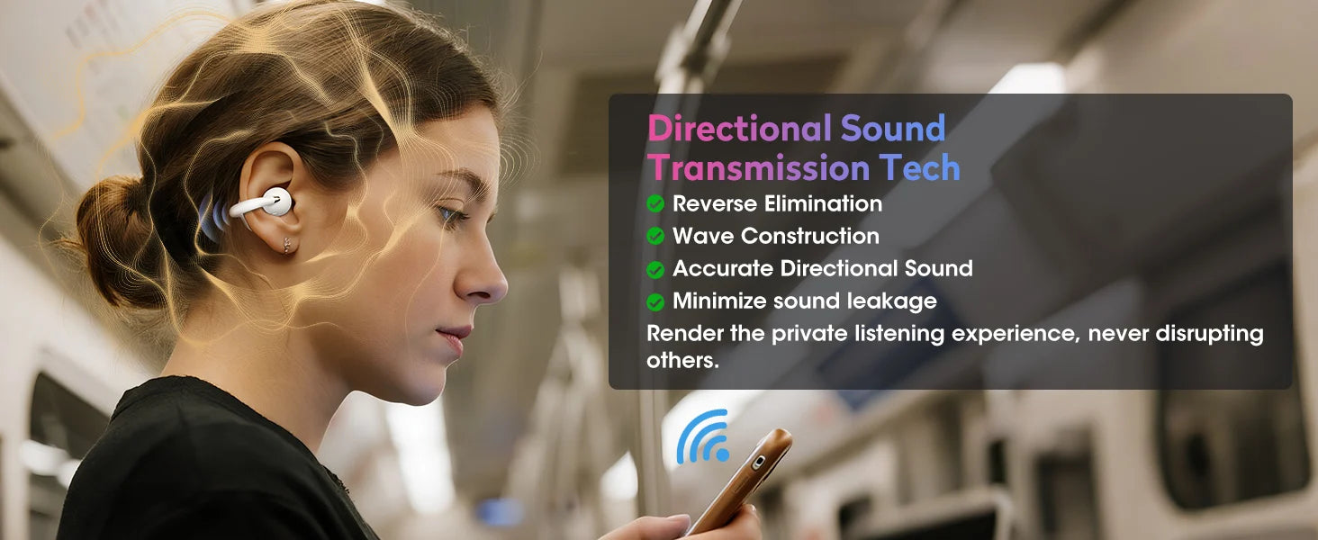 Ohayo A7 auriculares con Clip para la oreja auriculares inalámbricos Bluetooth 5,4 TWS auriculares abiertos con Clip impermeables con 4 micrófonos 40H de tiempo de reproducción
