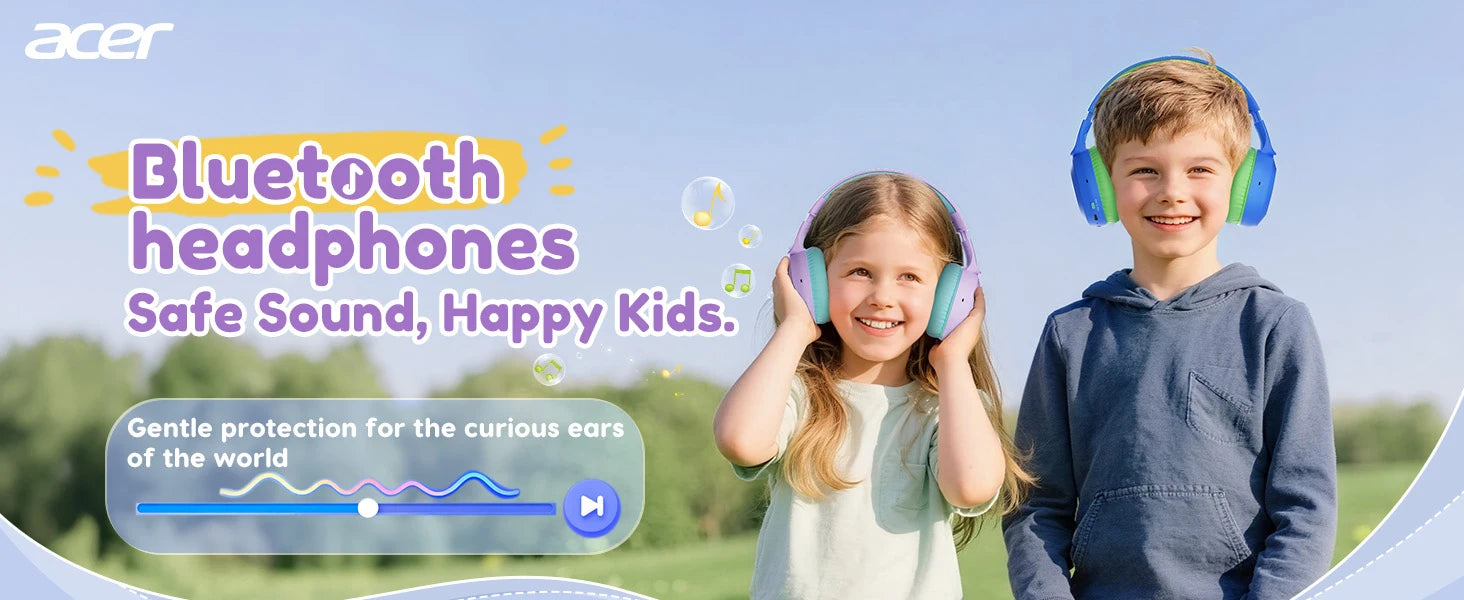 Acer Auriculares Infantiles Bluetooth 6.0 Volumen Limitado