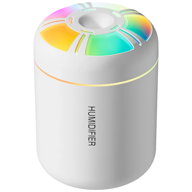 Mini humidificador USB Searide 180ml con difusor de aromas y luces de colores