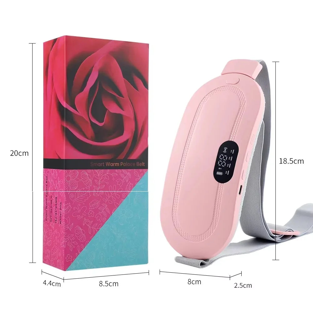 Cinturón de palacio de masaje calentado portátil, dispositivo de cintura de calefacción inteligente para niñas, período Menstrual, tía