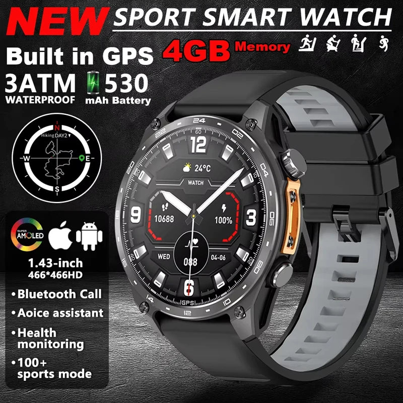 Reloj Inteligente HD300 Pro con GPS Offline, Memoria 4GB y Linterna