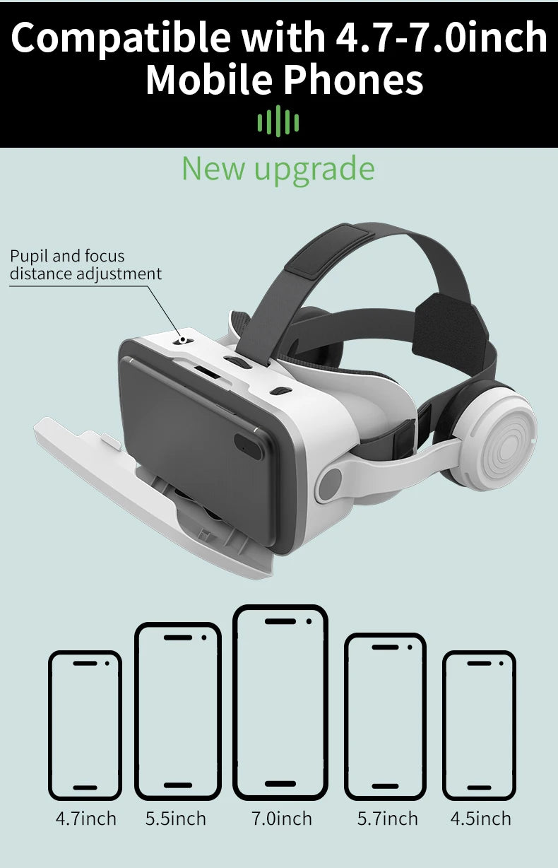 Gafas de realidad Virtual VR, dispositivos de auriculares 3D, lentes para casco Viar, inteligentes para teléfonos inteligentes, auriculares para teléfono móvil Realidade