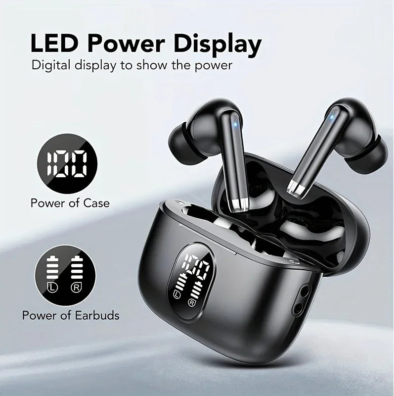 Auriculares Inalámbricos Bluetooth 5.3 ANC con Pantalla LED