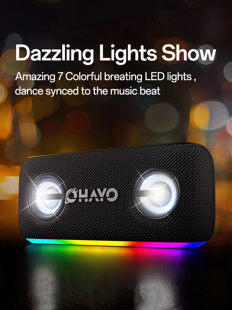 Altavoz Bluetooth Portátil de 60 W, Altavoz Inalámbrico para Exteriores Resistente al Agua, Altavoz Bluetooth 6.0, Perfecto para iPhone, Samsung y Más