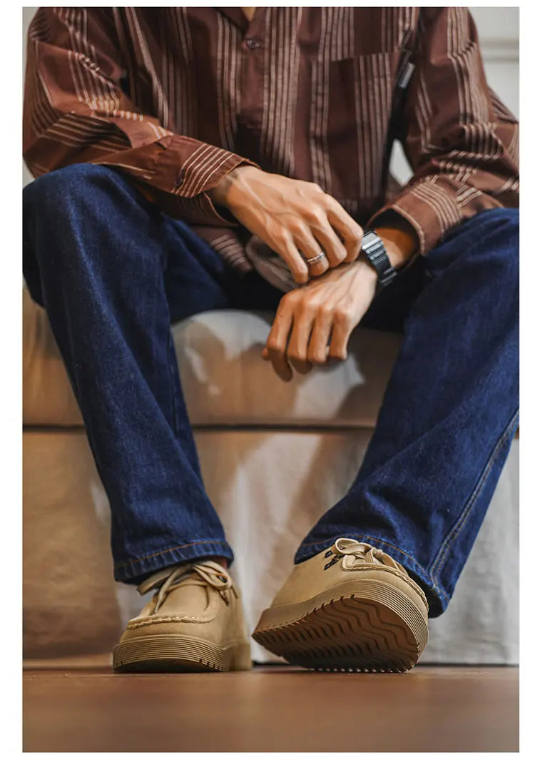Zapatos descalzos con punta ancha para hombre, calzado informal retro clásico, zapatos ligeros para deportes al aire libre, zapatos para caminar, zapatos de trabajo de suela gruesa de color caqui
