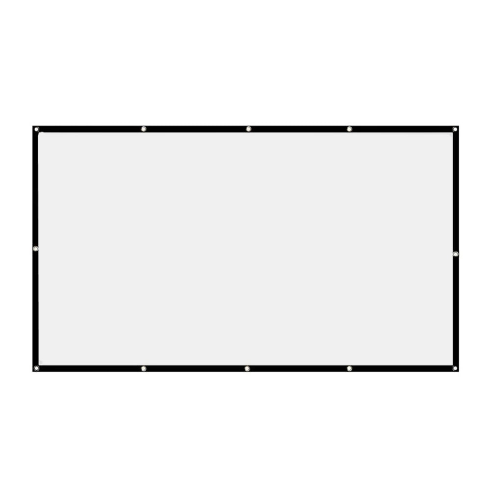 Pantalla de proyector Simple de alta definición para el hogar, cortina de proyección portátil antideslumbrante plegable, 60/72/84/100/120/150 pulgadas