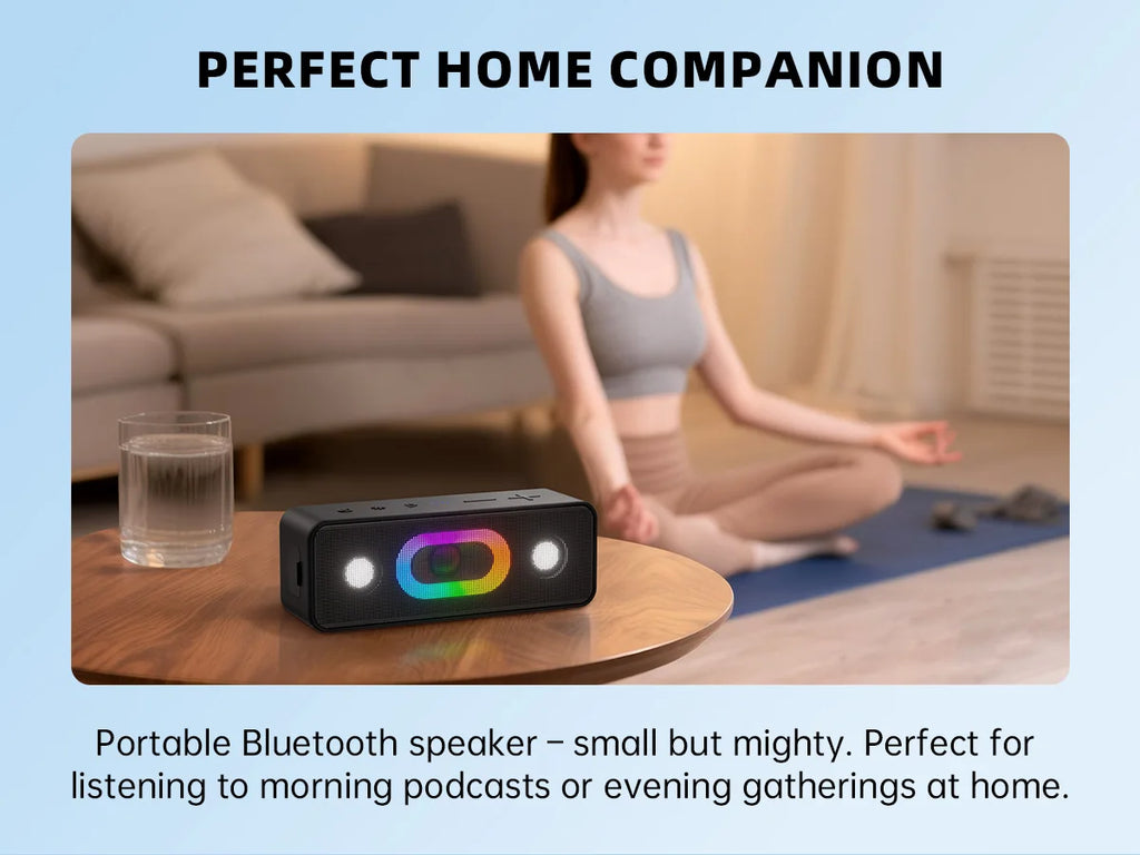 Ortizan S11 Altavoz Bluetooth portátil con luces Altavoces de computadora Bluetooth para escritorio, altavoces para juegos para PC, computadora portátil, tableta