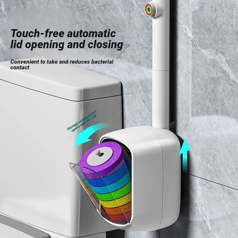 Cepillos de baño desechables Joybos con soporte de pared y mango de 43 cm