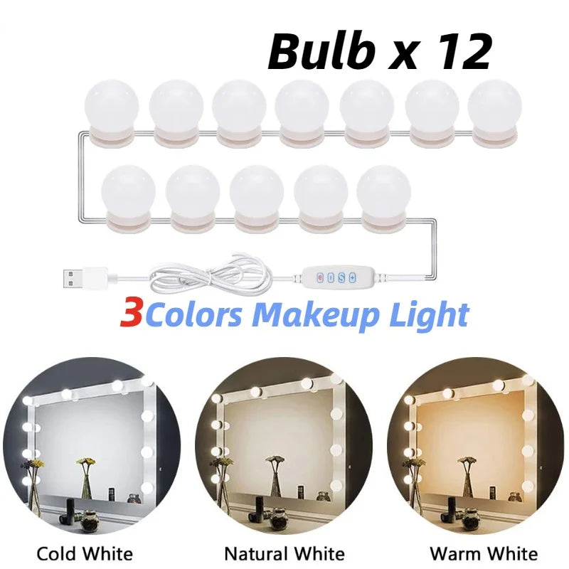 Luz LED de Tocador para Espejo de Maquillaje USB