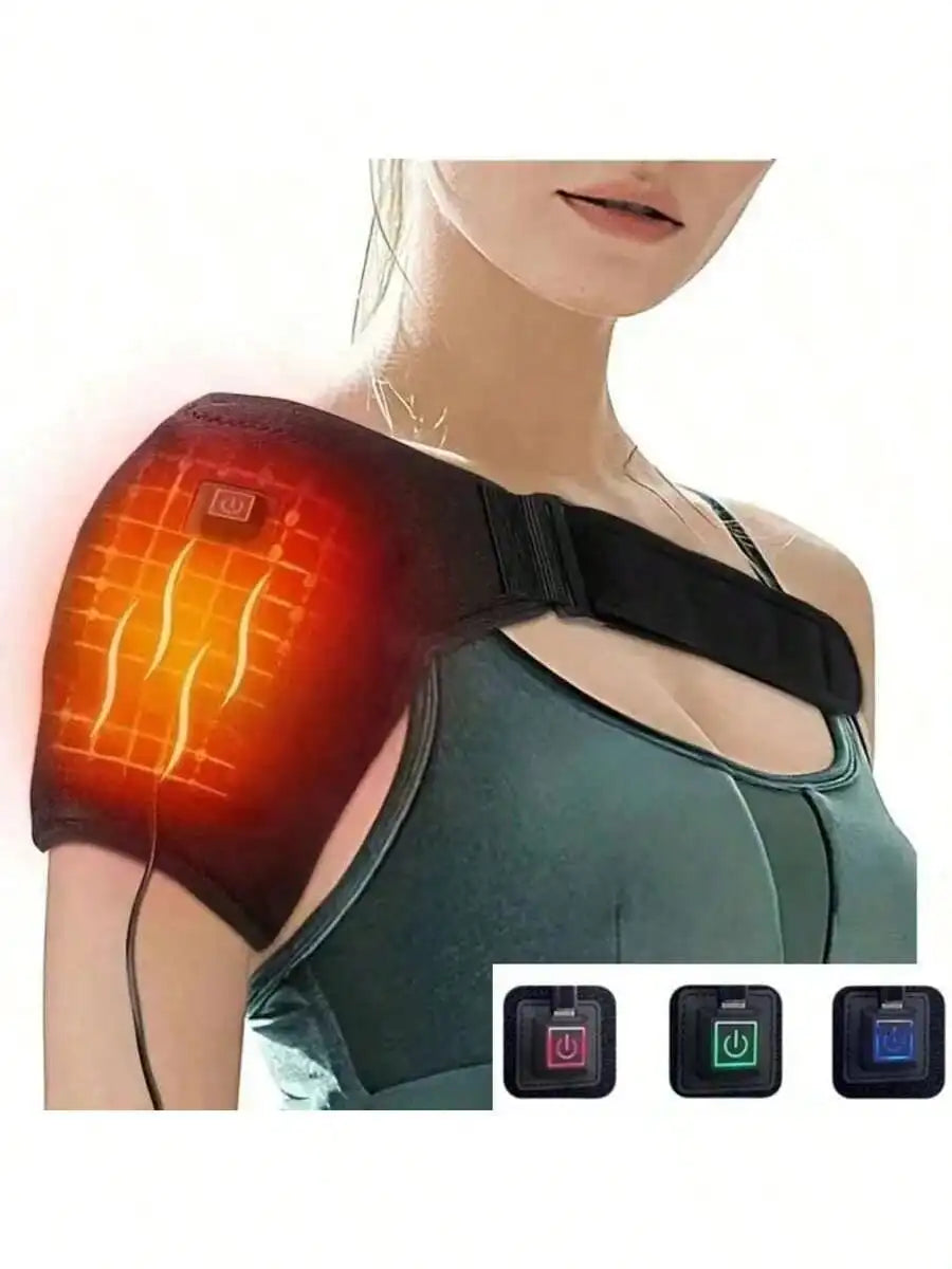 Masajeador de Hombros Eléctrico USB 2026 con Calor, Soporte Ajustable para Espalda y Hombros, Relajación Muscular de Brazos