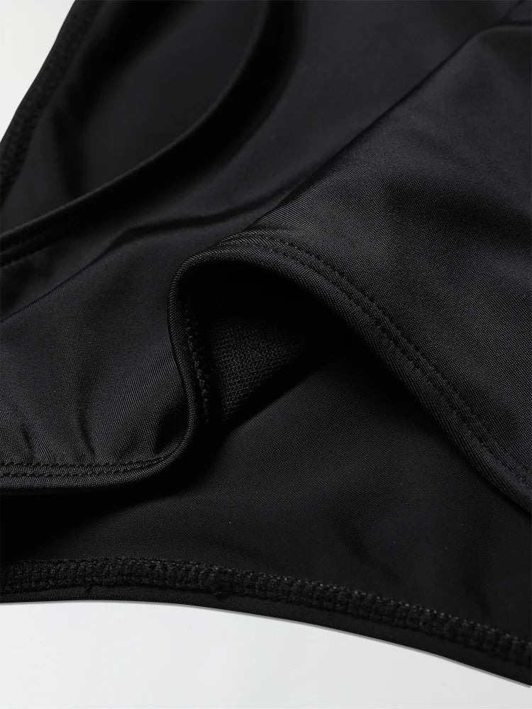Bikini de Cintura Alta para Mujer, Short de Baño con Cordones