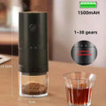 Molinillo de café eléctrico portátil, 38 engranajes, carga USB externa ajustable, Mini máquina de café recargable de 1500mAh para el hogar