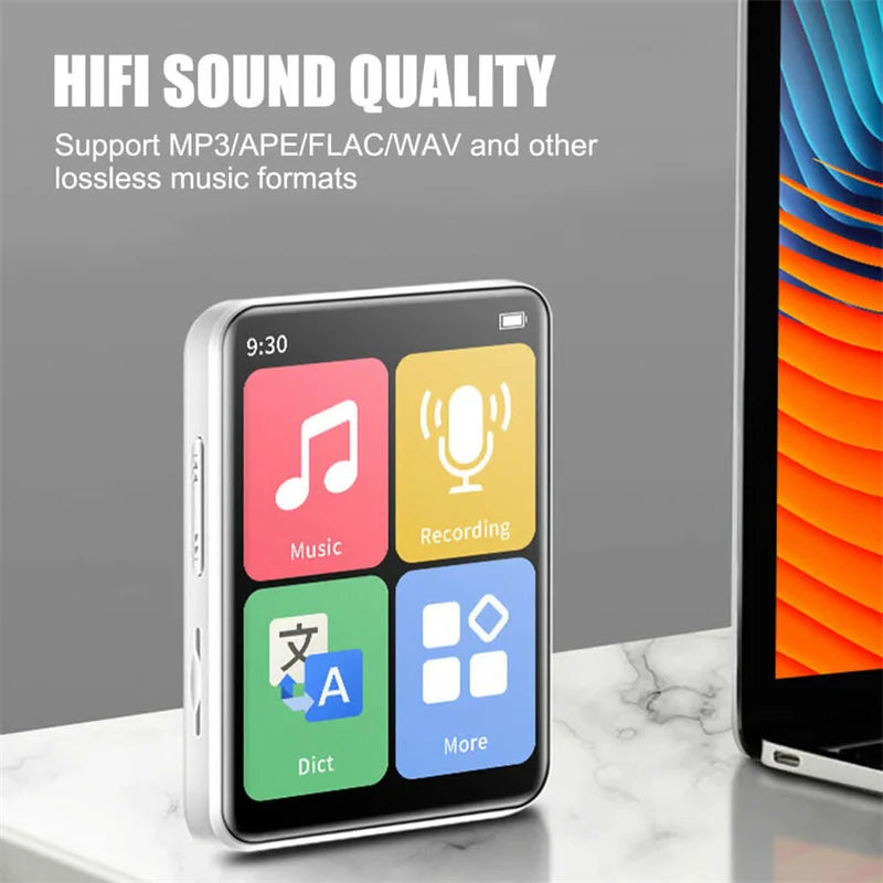 Reproductor MP3 portátil Bluetooth 5.0 con pantalla táctil y Radio FM