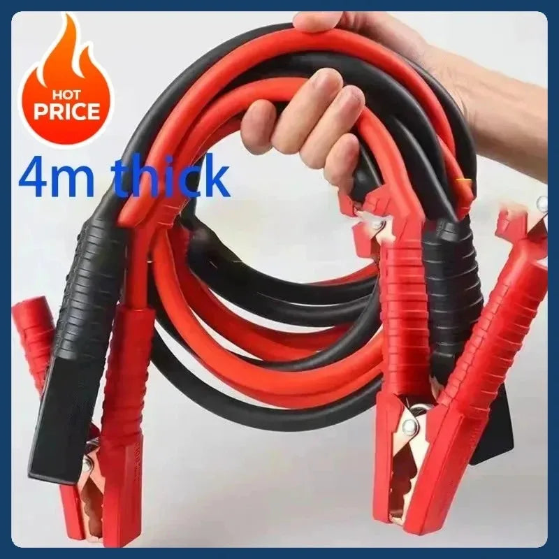 Cable de Arranque de Batería 4 Metros 2000A — Autos, SUV y Camiones