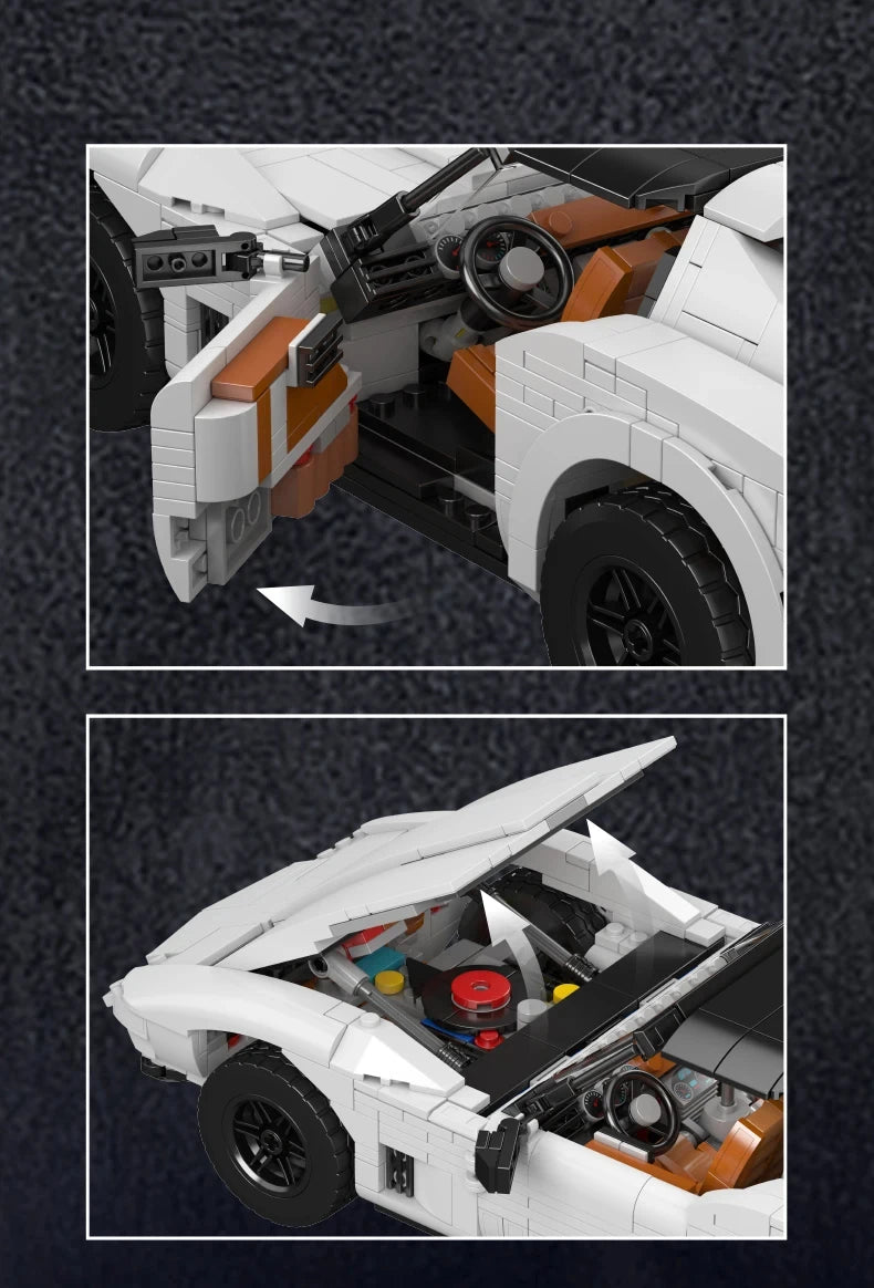 1347 Uds. Conjunto de bloques de construcción de automóviles Vintage C3 técnico Oldtime Super Sport Car Brick Set juguetes para niños regalos de navidad