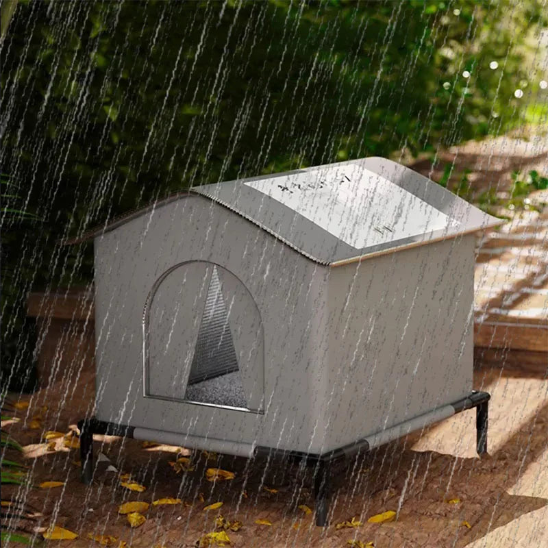 Casita Impermeable para Mascotas – Cama Cueva Plegable Exterior
