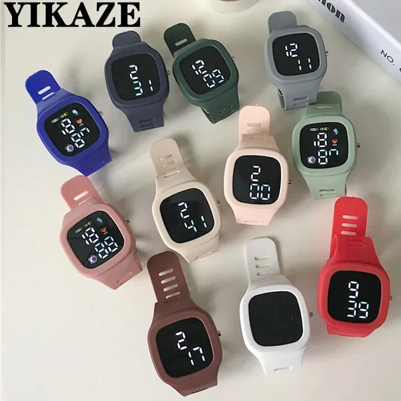 Reloj infantil con orejas de gato y pulsera, reloj digital impermeable, reloj deportivo electrónico LED para niñas, niños, estudiantes, regalo para niños