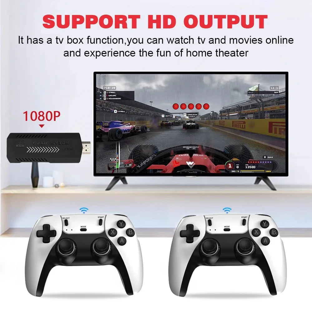 Consola de juegos retro X2PRO 4K Ultra HD, sistema de juegos arcade 3D, mando inalámbrico recargable, 2 jugadores, consola de juegos para TV doméstica compatible con HDMI, PSP, PS1, N64