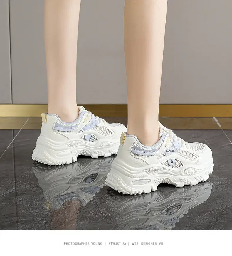 Zapatillas deportivas con plataforma para mujer transpirables