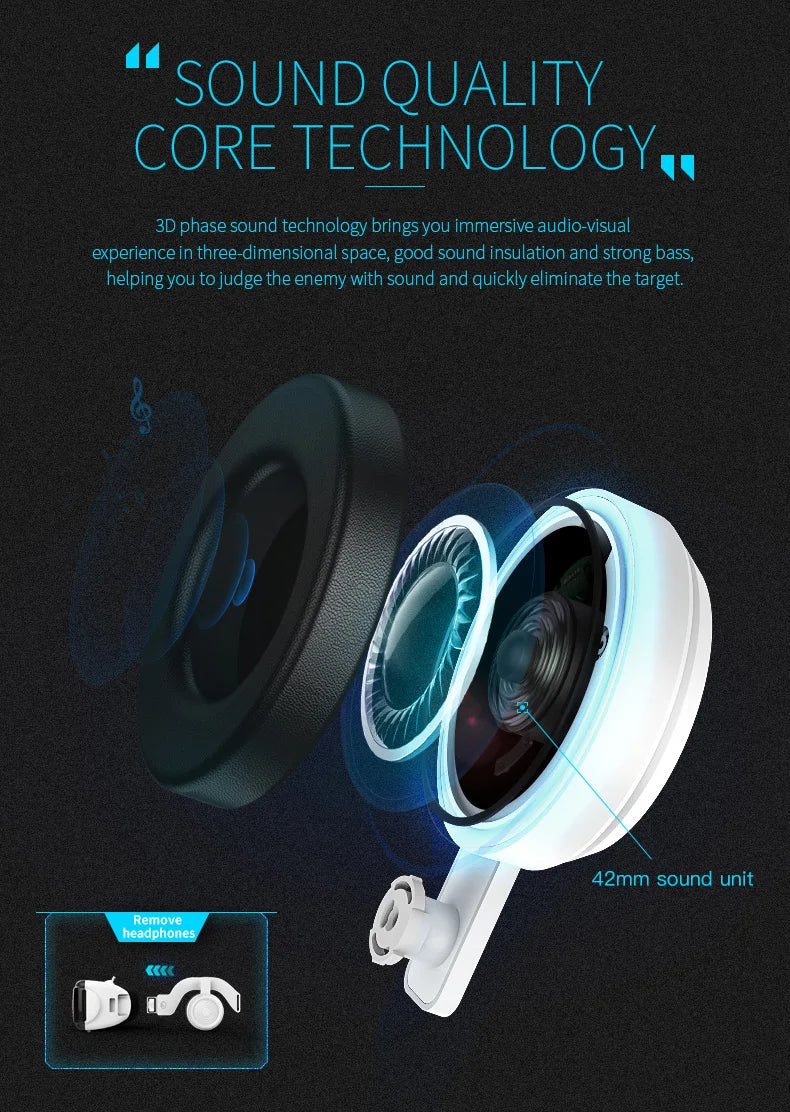 Viar 3D gafas de realidad Virtual VR auriculares casco dispositivos lentes gafas inteligentes para teléfono inteligente Realidade juego móvil Hedset