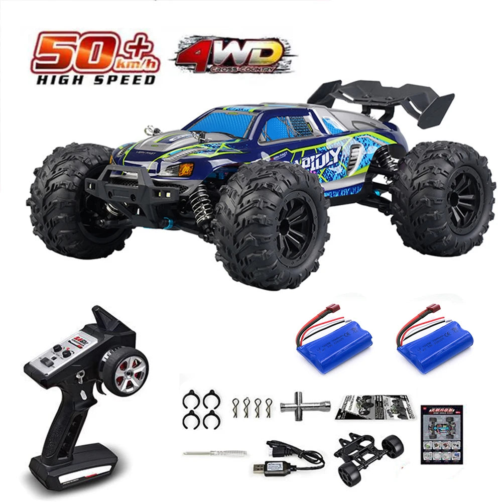 Coche teledirigido 1:16 75 KM/H o 50 KM/H 4WD con coches de Control remoto LED camión monstruo de deriva de alta velocidad para niños Vs Wltoys 144001   Juguetes