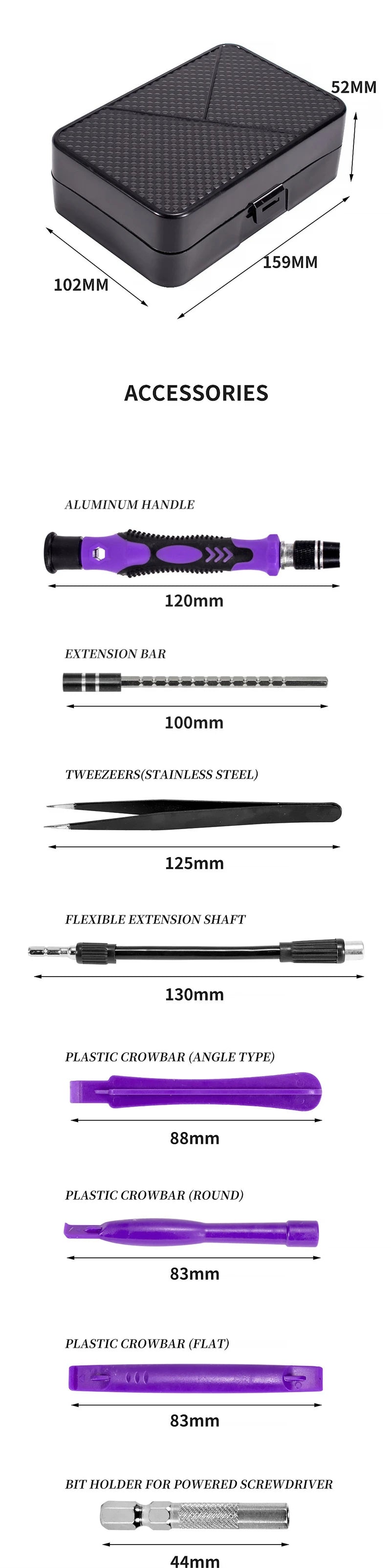 Juego de puntas de destornillador magnético Torx Phillips, llave removedora de enchufe, herramientas de reparación de teléfono y PC, accesorios de herramientas eléctricas