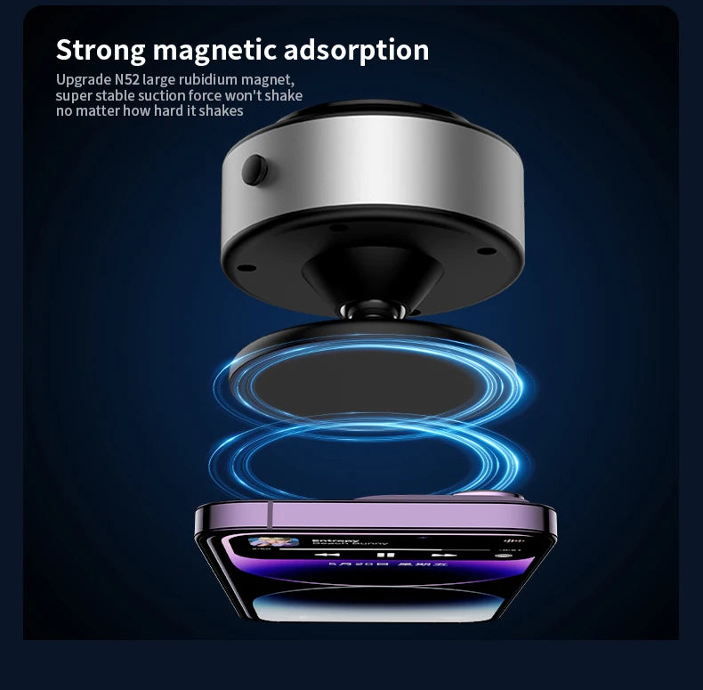 NUEVO Soporte Magnético para Coche con Adsorción al Vacío 360 °   Soporte giratorio para teléfono móvil con navegación para teléfonos inteligentes de 4,7 pulgadas o superiores